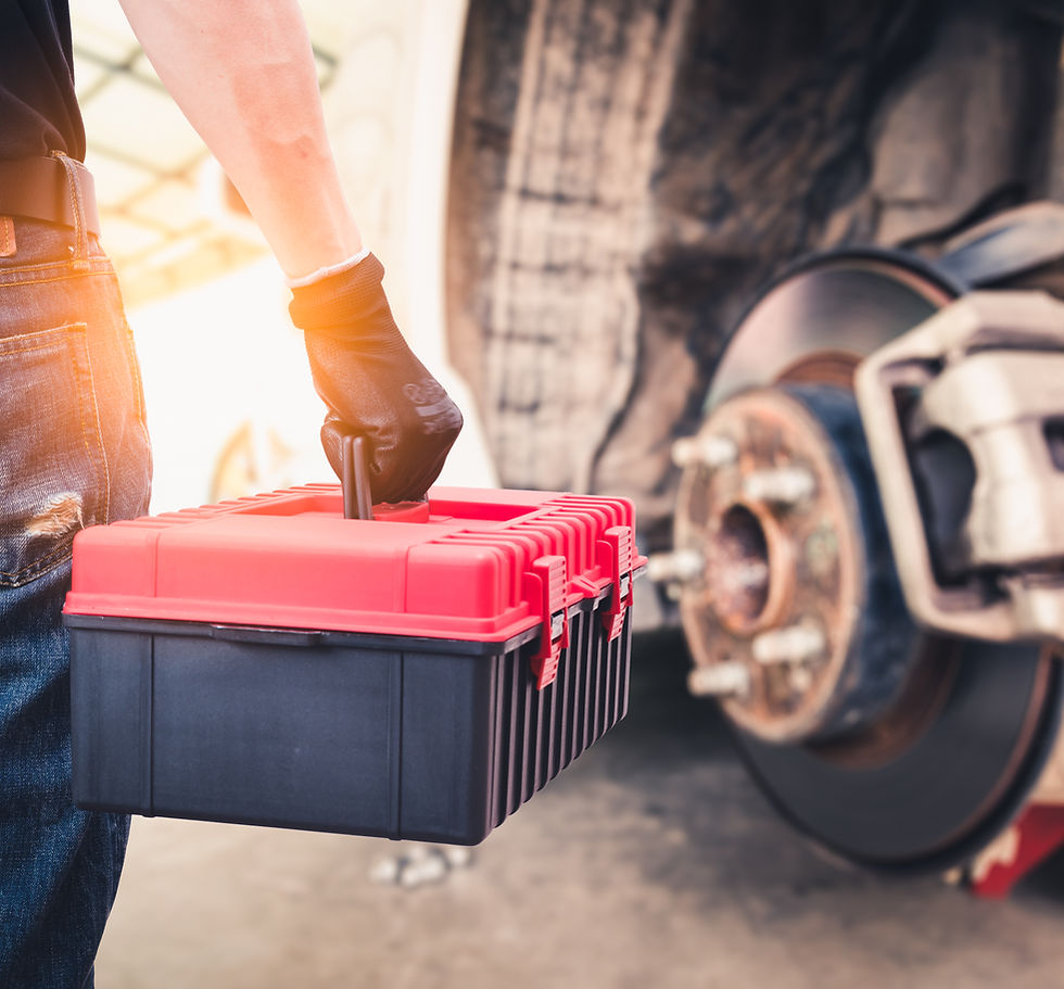 Auto tools on grey table